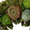 14" Artificial Spring Wreath with Mini Wooden Flowers for Wall or Door
